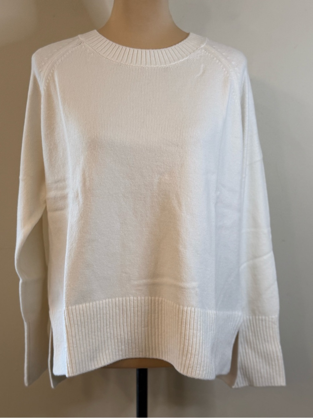 Banana Republic Factory Perfectly Soft cream crewneck wool blend sweater SZ XXL